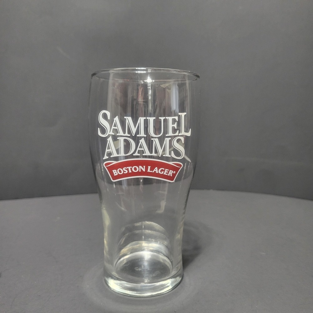 Samuel Adams Boston Lager Pint Glass Clear Brewery Logo Tulip Beer Glass 6 inch